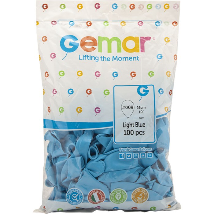 GEMAR%20AÇIK%20MAVİ%2010’’%20İÇ%20MEKAN%20BALON%20G90-LİGHT%20BLUE