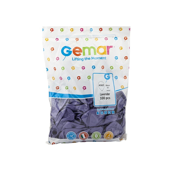 GEMAR%20METALİK%20LİLA(LAVENDER)%20%20BALON%2011%20İNCH%20GM-110%20#063