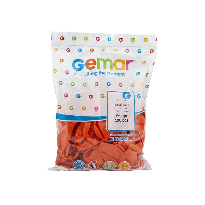 GEMAR%20METALİK%20TURUNCU(ORANGE)%20BALON%2011%20İNCH%20GM-110%20#031