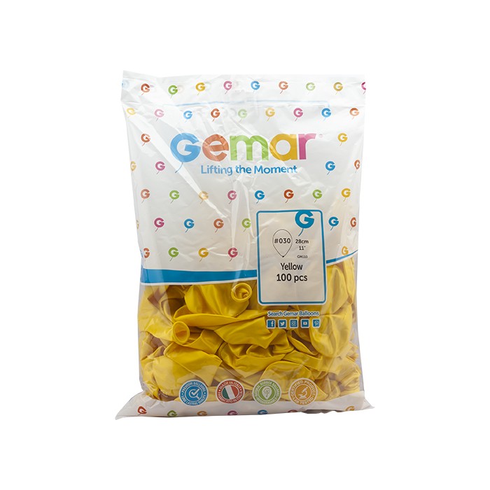 GEMAR%20METALİK%20SARI(YELLOW)%20BALON%2011%20İNCH%20GM-110%20#030