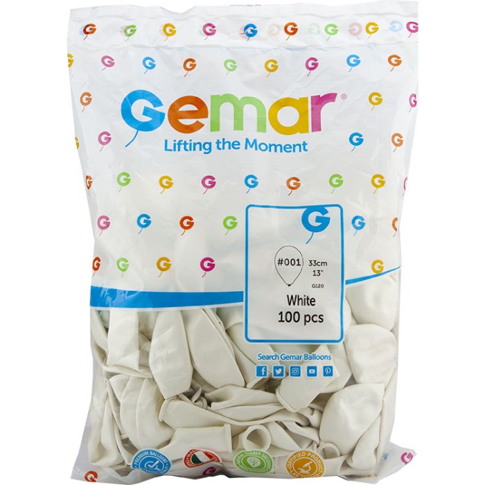 GEMAR%20RAUND%20BEYAZ%20BALON%20GM120-WHİTE