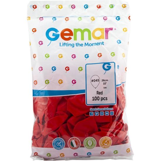 GEMAR KIRMIZI 10’’ İÇ MEKAN BALON G90-RED