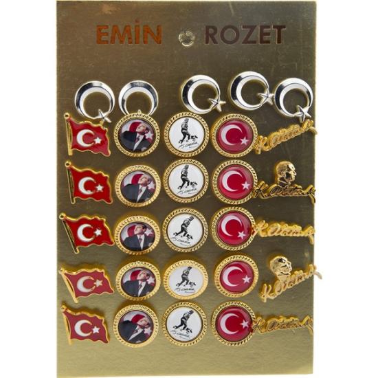 EMİN ZAMAK KARMA YAKA ROZET 30’LU